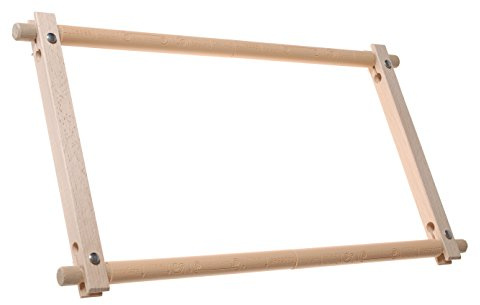 Elbesee Sew Easy Clip Hand Rotating Frame (45cm x 30cm/18 x 12), Wood, Brown, 68x9x3 cm