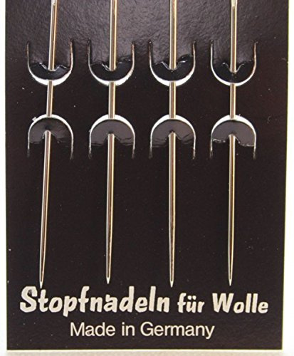 Telliswelt Stopfnadeln Wollnadel, 4 Stück, 7,5 & 7 cm | Stopfnadeln mit großem Öhr zum Stopfen und Vernähen von Wolle und Garn, ideal zum Ausbessern von Strickwaren und Socken.