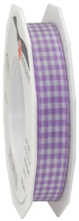 Präsent Vichy - Nastro a quadretti, 15 mm, 20 m, colore: Lilla