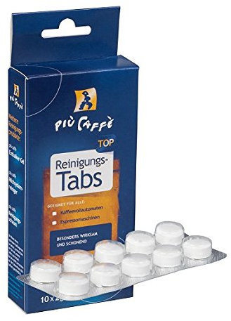 Più Caffè – Pastillas, 10 Tabs limpieza en Ampolla