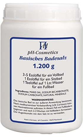 Basisches Badesalz Dose f?r Basenb?der, Basensalz, Badezusatz, pH-Cosmetics, 1200 g