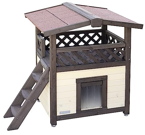 Kerbl 81529 Katzenhaus 4-Seasons Deluxe, Sommer Winter, wärmeisoliert wetterfest