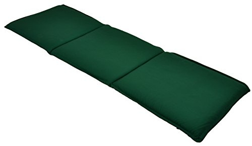 Nexos Bankauflage Sitzpolster 3 Sitzer Parkbank Gartenbank 146 cm hochwertig pflegeleicht dunkelgrün