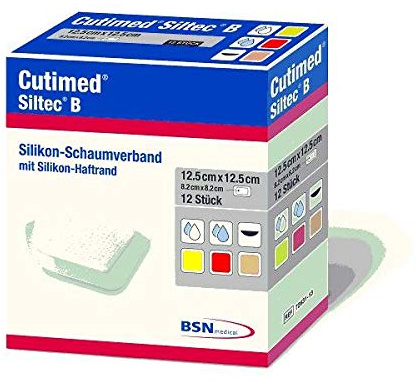 Cutimed 7263117 Verbände, Siltec B, 10 cm x 10 cm (12-er pack)