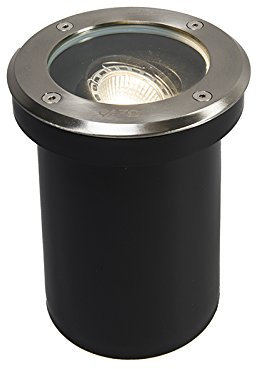 Qazqa delux - Spot encastrable de sol - 1 lumière - Ø 130 mm - Acier - Moderne - éclairage extérieur