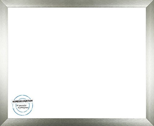 Homedecoration Bilderrahmen Breda aus echtem Aluminium 70x90 cm in Silber mit bruchfestem 1 mm Antireflex Kunstglas