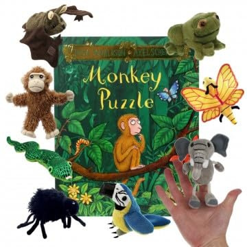 Affenpuzzle - Buch und Fingerpuppen