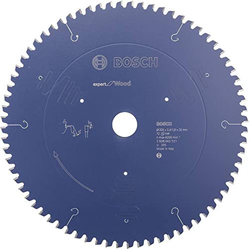 Bosch 2 608 642 531 305 mm Kreissägeblatt – Kreissägeblätter (Holz, 30,5 cm, 3 cm, 1,8 mm, 2,4 mm, ATB (alternoiseliert))