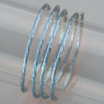 efco Aludraht Aluminiumdraht Eloxiert Prägung Welle ø 2mm x 2m, blau