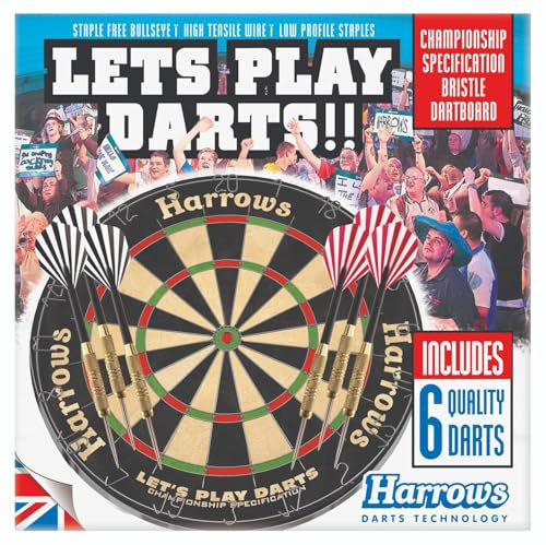 Harrows EA376 Fitness Jeu de Fléchettes Jura Complet, Schwarz, Einheitsgröße