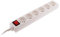 Zenitech - Bloque 6 Tomas 16A 2P+T con Interruptor - Regleta para Dispositivos Eléctricos y Lámparas - Seguridad Infantil - Cable HO5VV-F 3G1mm² - Blanco - 1m