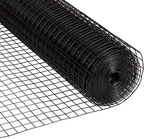 Fencer Wire 16 Gauge Black Vinyl Coated Welded Wire Mesh Size 1.5 inch by 1.5 inch (2 ft. x 50 ft.)