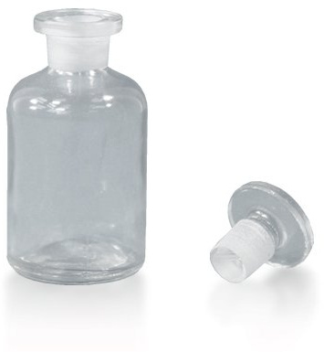 3 x Apothekerflasche 50 ml - Farbe: Klar - inkl. Glasstopfen *** Enghalsflasche Apothekerglas Stopfenflasche Laborflasche Laborglas Rundschulterflasche Enghalsflaschen Apothekergläser Stopfenflaschen Laborflaschen Laborgläser Rundschulterflaschen ***