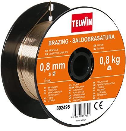 Telwin 802495 Bobina Hilo Soldadura Cu/Si3 D. 0.8 mm 0.8 kg
