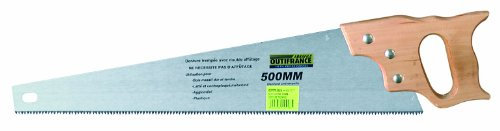 Scie égoïne 500 mm, 7 tpi, poignée bois