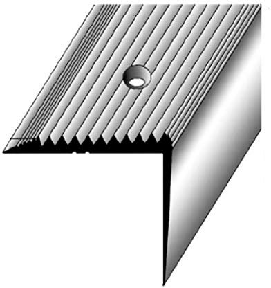 10 metri (10 x 1 m) Profilo per gradini (20 mm x 40 mm) alluminio, smaltatura speciale, forato, blu
