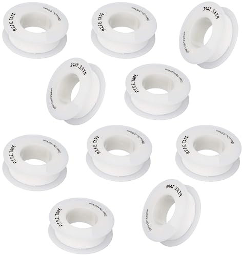 Schläfer 185101 | Nastro Sigillante Impermeabile Idraulico in PTFE, Nastro Teflon con Certificato DVGW ad Alta Densità per Riparare Tubi, Rubinetti, Valvole, 12mm x 12mt, Bianco, Conf. 10 Rotoli