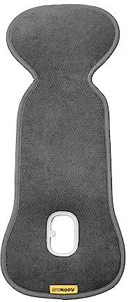 AeroMoov - Assise Air Layer - Evite à Votre Enfant de transpirer - Le siège-Auto ou la Poussette - Coton Bio - Groupe 0 - Anthracite