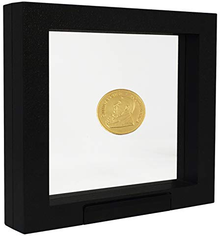 SAFE 4510 Marco Flotante Negro 27,5X 22,5 cm - Marco para Monedas - Marco para Objetos - Soporte para Monedas Marco 3D para Sus Monedas y más