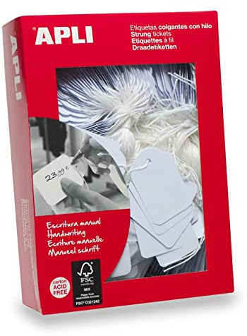 APLI 384 Hängeetiketten 9 x 24 mm weiß 1000 Stück