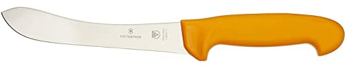 Victorinox Swibo Küchenmesser, Abhäutemesser, Extra Scharfe Klinge, Signalfarbe, Sicherheitsgriff, Spülmaschinenfest