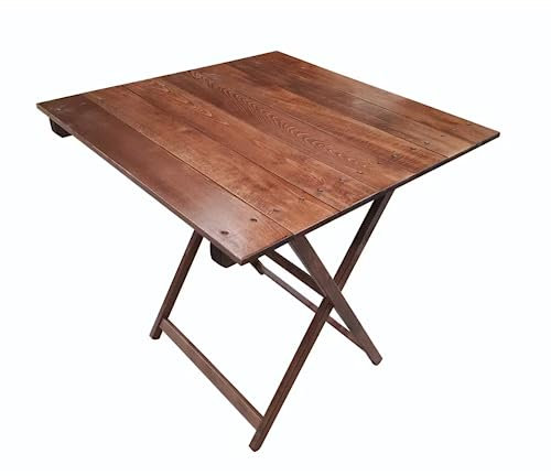 Aranaz | Tavolo Flex Velador con tavolette, pieghevole e portatile, per esterni, ideale per balcone, giardino, terrazza, campeggio, patio, picnic ed eventi | multiuso | legno | noce | 50 x 70 x 76 cm