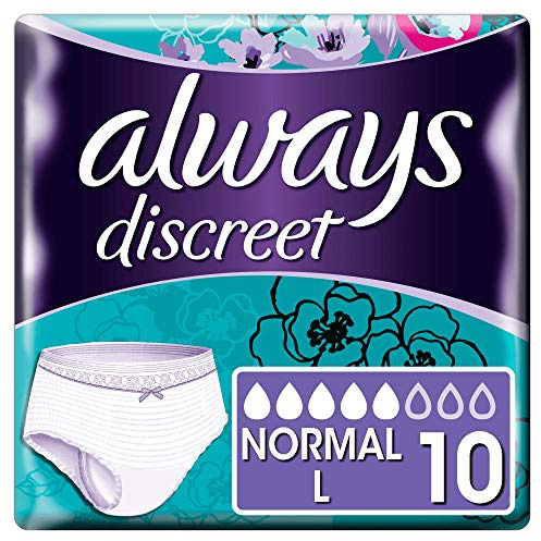 Always Discreet Windelhosen Normal L für Blasenschwäche und Inkontinenz x10