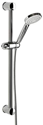 TATAY Kit de Alcachofa Ducha Marina con Barra y Manguera 1.5M, 10 cm de Diámetro, de ABS, 1 posición, Sistema de Ahorro de Agua y Antical, Fácil Limpieza, Cromado