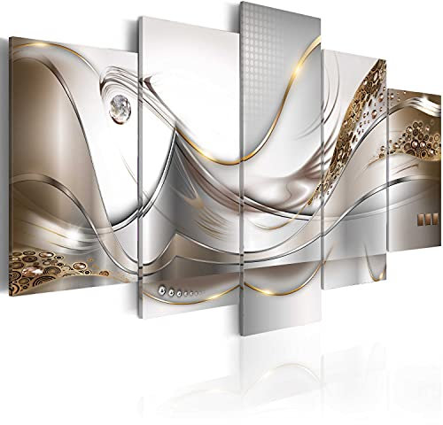 B&D XXL - Quadro su Vetro Acrilico Astratto 5 Parti Quadro Moderno Impreso Stampa Immagini Murale Fotografia Decorazione da parete