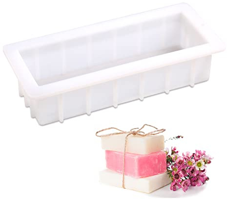 Moule en silicone de savon Nicole Loaf 10 '' rectangle blanc moule bricolage à la main tourbillonnant faisant l'outil