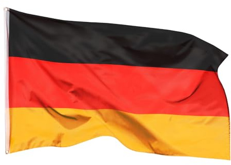 Aricona Deutschland Flagge 60x90cm - wetterbeständige Fahne mit Messingösen, 100% Polyester, robuste Doppelnaht & in lebendigen Farben - ideal für Flaggen-Liebhaber