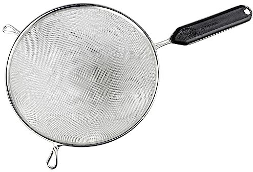 Fackelmann Colador de Metal/plástico, Hojalata, Negro/Plata, 36.5 x 20 x 8 cm