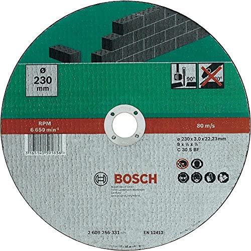Bosch 2609256331 DIY - Mola da taglio dritta, per pietra, diametro: 230 mm x 3 mm