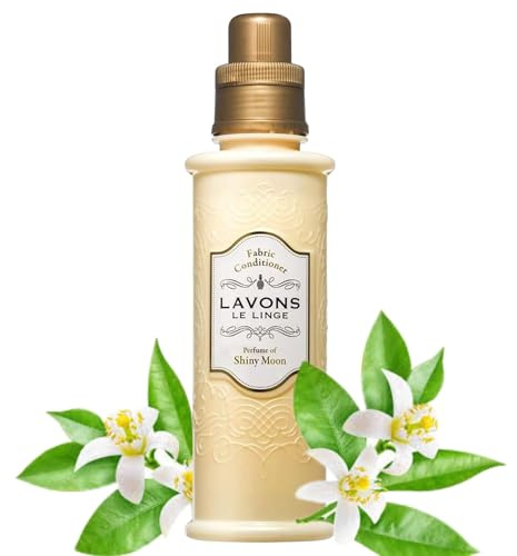 LAVONS Natural Fabric Conditioner for Sensitive Skin, Plant-Based Laundry Softener for Baby & Pet, Reduces Fabric Wrinkles, Long-Lasting Scent & Odor Control from Japan, SHINY MOON, 20.3 Fl Oz