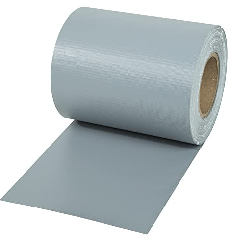 TecTake® Brise Vue Jardin en PVC pour Grillage et Cloture, Brise Vue Paravent Exterieur Pare Soleil Protection UV Occultant Grillage Rigide Pare Vent Jardin - Rouleau 35 m x 19 cm - Gris