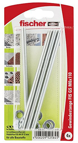 Fischer Injektions-Gewindeanker FIS GS M 6 x110 K, Scheiben + Muttern, 052584