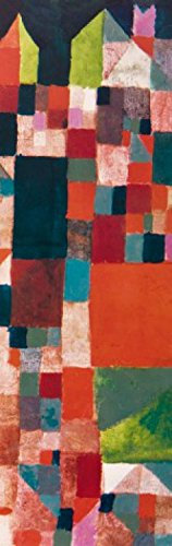 1art1 Paul Klee Städtebild Mit Roten Und Grünen Akzenten, 1921 Selbstklebende Fototapete Poster-Tapete 240x75 cm