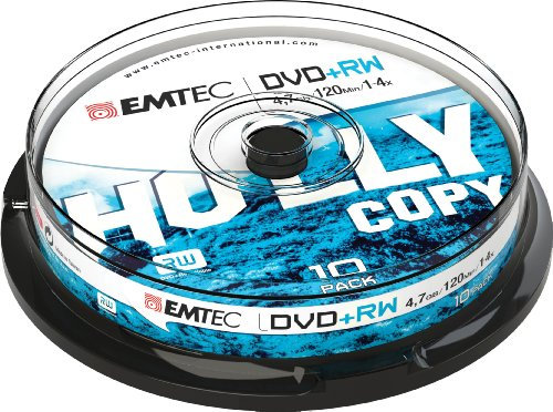 EMTEC ECOVPRW47104CB - Pack de 10 DVD+RW vírgenes, 4.7 GB