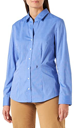 Seidensticker Damen Bluse - Hemdbluse - Kelchkragenbluse - Klassisch - Elegant - Bügelleicht - Slim Fit - Kurzarm - Uni - 100% Baumwolle