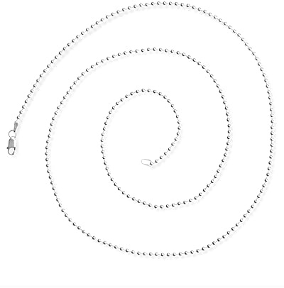 Heartbreaker Kugelkette I Klassische Halskette für Anhänger aus hochwertigem 925 Sterling Silber I Länge 75 cm & Stärke Ø 2,2 mm I In Goldschmiedequalität gefertigt I HB 230 BC