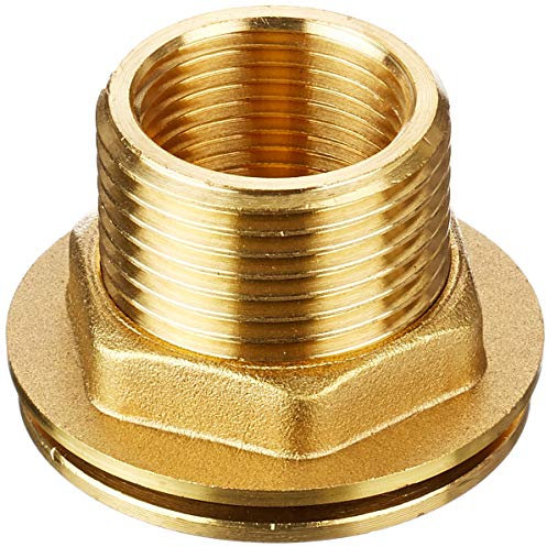Meister Gewindefitting Verbindungsstutzen - Messing - Robuste Verarbeitung - Korrosionsbeständig - Einfache Montage - Für Regentonnen / Auslaufhähne / Überlauf / 92990