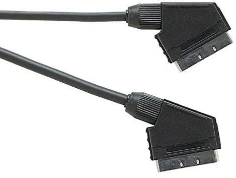 Electrovision - Cordon Péritel Mâle/Mâle Multi Conducteur Blindé Noir - Dimensions: 5m