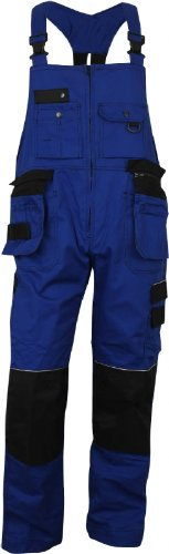 CXS Krystof Herren Arbeitslatzhose mit Kniepolstertaschen - Sehr Stabile Strapazierfähige Arbeitshose mit Hosenträger Gartenhose Bundhose Cargohose Arbeitsoveral