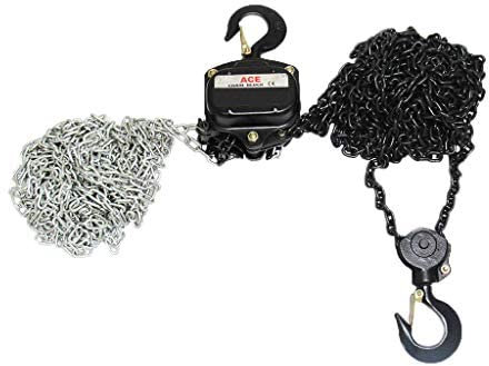 Secure Fix Direct 2 Ton 3 Metre Chain Block - 2000Kg / Lift / Manual / Hand / Hoist / Tackle