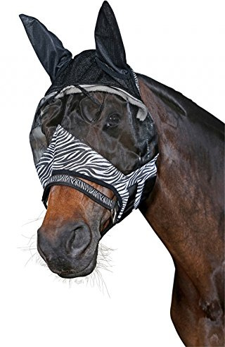 Fliegenmaske Anti-UV Scan Horse Zebra Kaltblut