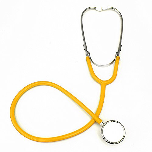EXCITES Pro Dual Head EMT Stethoscope for Doctor Nurse Vet Medical Student Health Blood (Yellow)