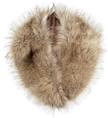 Futrzane Classic Col - Col Fausse Fourrure Femme Amovible - Echarpe Synthétique (D'or Classic)