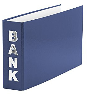 10 Bankordner / 140x250mm / für Kontoauszüge / Farbe: blau