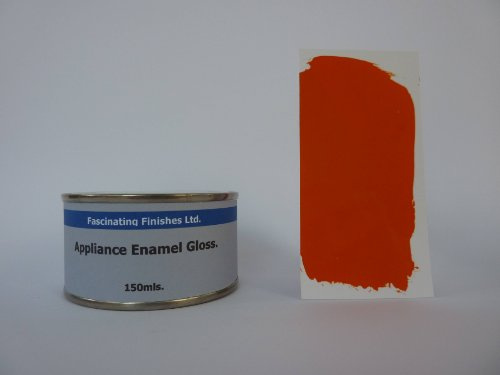 Fascinating Finishes Ltd 1 x 150ml Bright Orange Gloss Fridge, Cooker And Appliance Enamel Paint. Heat Resistant