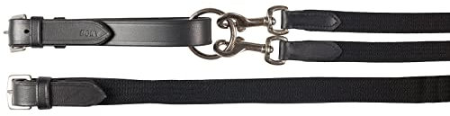 HORZE gewebte Hilfszügel, Schwarz, F